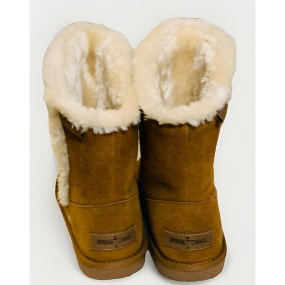 Minnetonka Women's 7M Boots Leather Upper Brown Pull On Model #85711 EUC - Picture 3 of 7